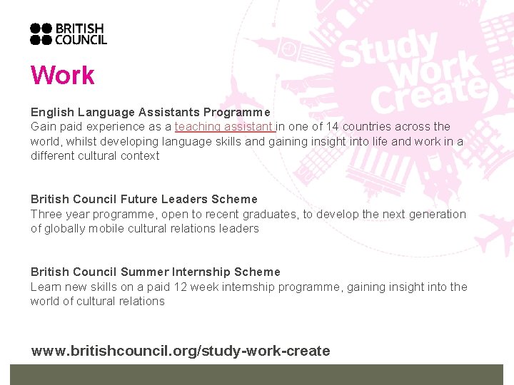 Work English Language Assistants Programme Gain paid experience as a teaching assistant in one