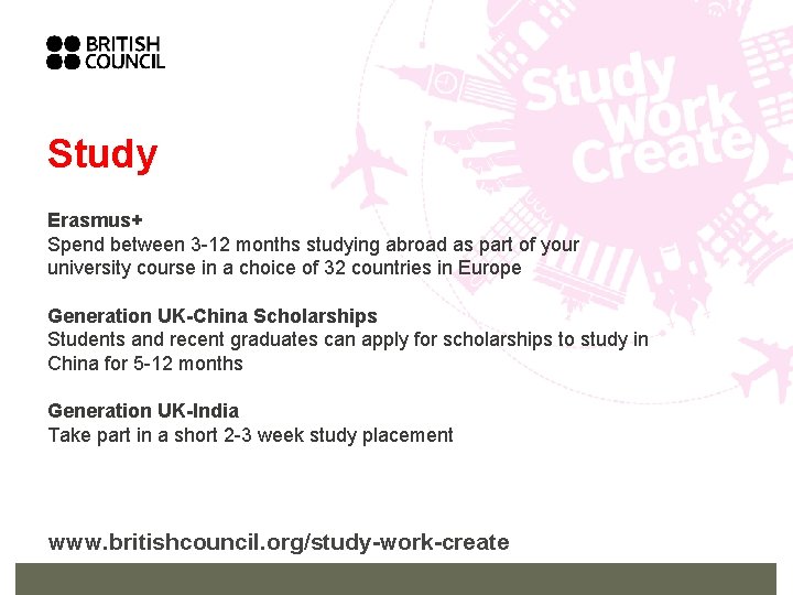 Study Erasmus+ Spend between 3 -12 months studying abroad as part of your university
