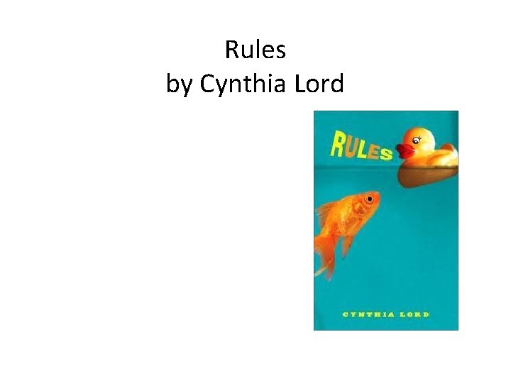 Rules by Cynthia Lord 