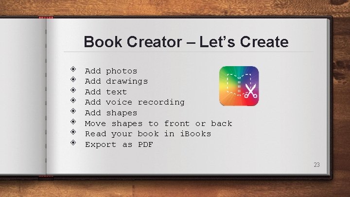 Book Creator – Let’s Create ◈ ◈ ◈ ◈ Add photos Add drawings Add