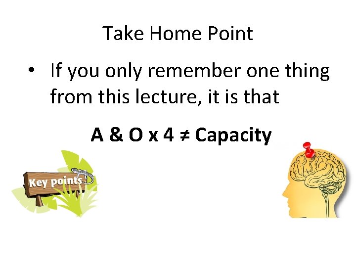 Take Home Point • If you only remember one thing from this lecture, it