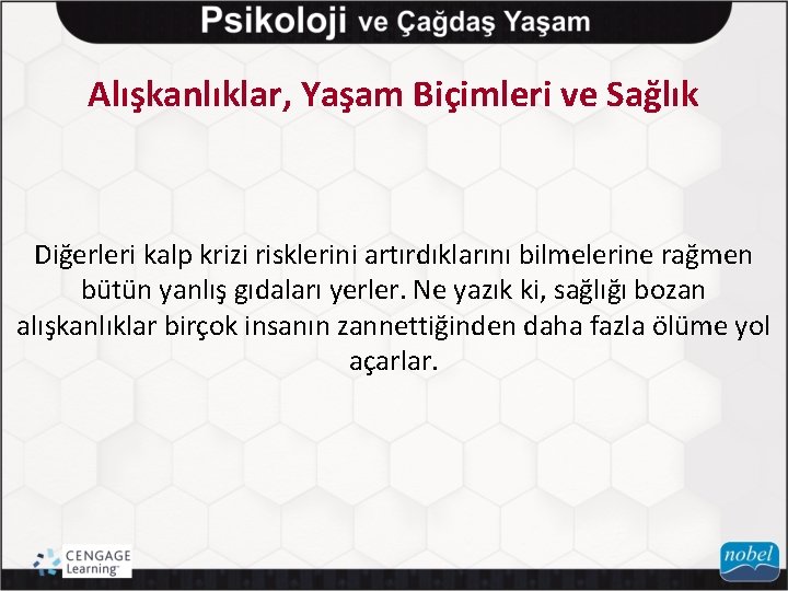 Alışkanlıklar, Yaşam Biçimleri ve Sağlık Diğerleri kalp krizi risklerini artırdıklarını bilmelerine rağmen bütün yanlış