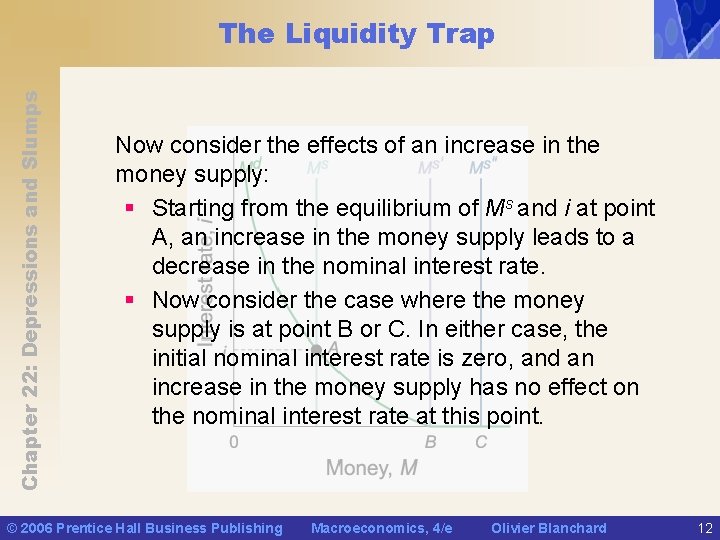 Chapter 22: Depressions and Slumps The Liquidity Trap Now consider the effects of an