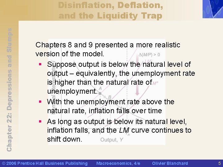 Chapter 22: Depressions and Slumps Disinflation, Deflation, and the Liquidity Trap Chapters 8 and