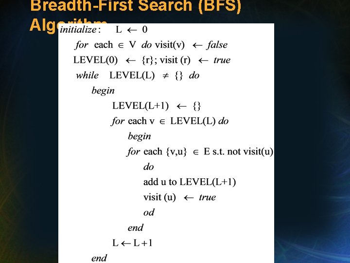 Breadth-First Search (BFS) Algorithm 