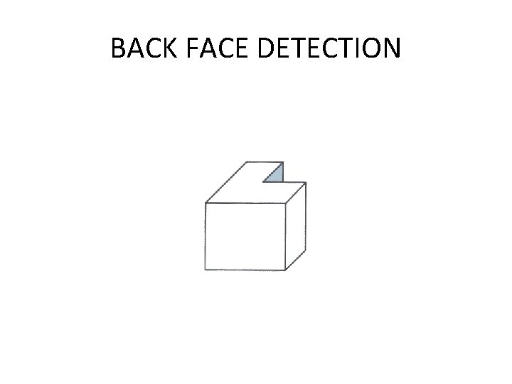 BACK FACE DETECTION BACK FACE DETECTION