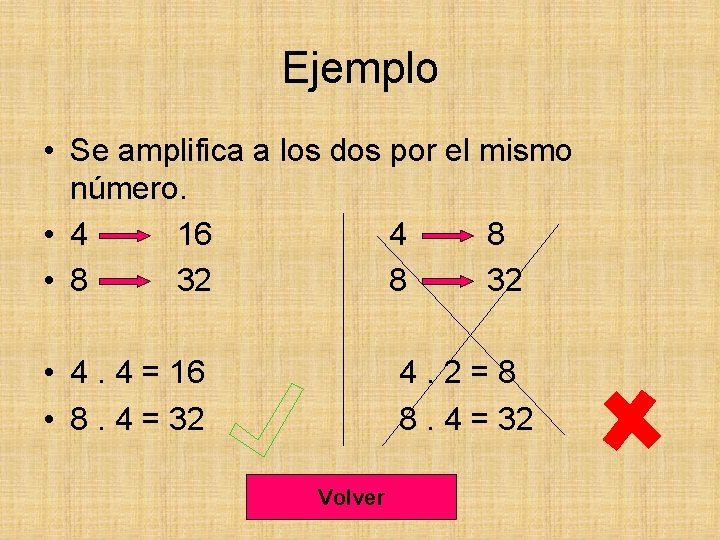 Ejemplo • Se amplifica a los dos por el mismo número. • 4 16