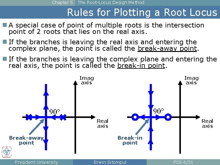 Chapter 5 The Root-Locus Design Method Rules for Plotting a Root Locus n A