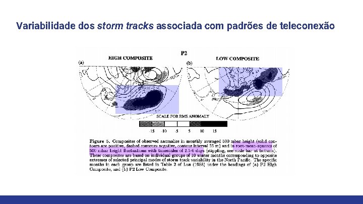 Variabilidade dos storm tracks associada com padrões de teleconexão 