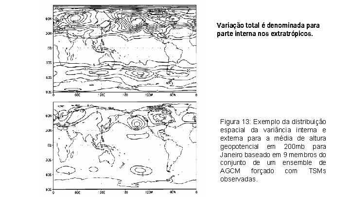 Variação total é denominada parte interna nos extratrópicos. Figura 13: Exemplo da distribuição espacial