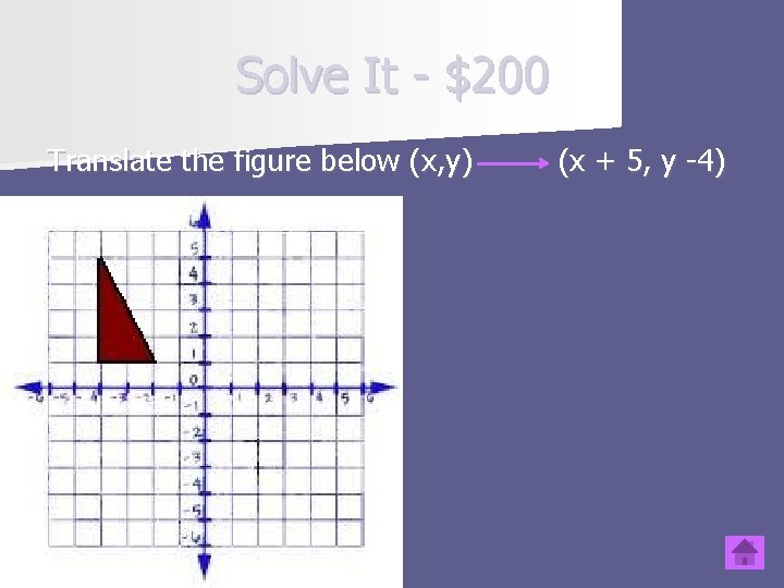 Solve It - $200 Translate the figure below (x, y) (x + 5, y