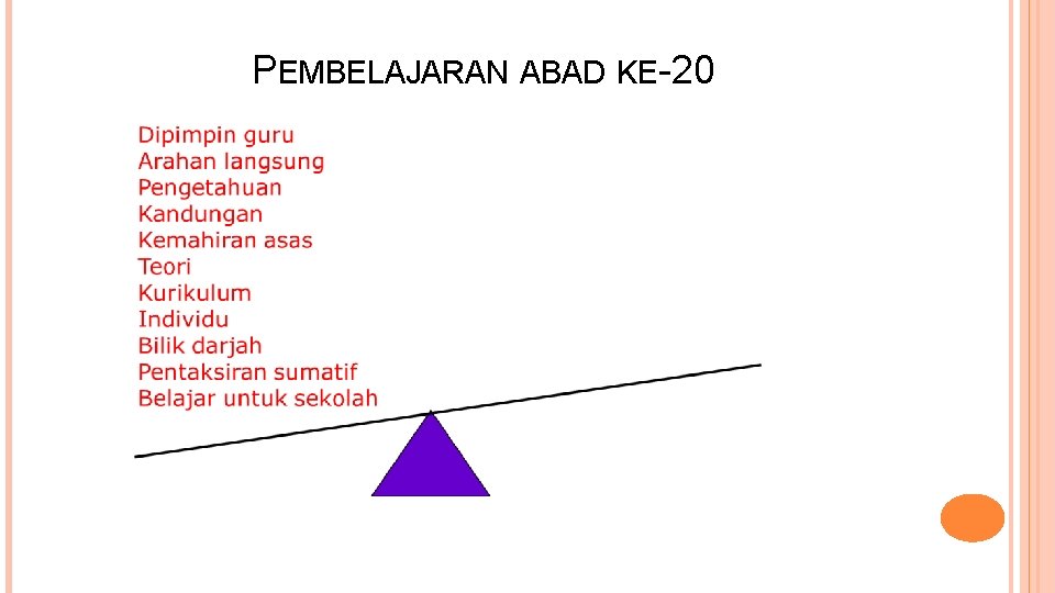 PEMBELAJARAN ABAD KE-20 