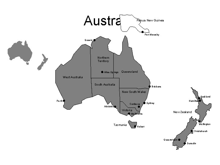 Australia Bangkok Papua New Guinea Port Moresby Darwin Northern Territory Alice Springs Queensland West