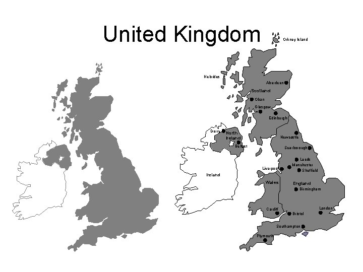 United Kingdom Orkney Island Hebrides Aberdeen Scotland Oban Glasgow Edinburgh Derry North Ireland Newcastle