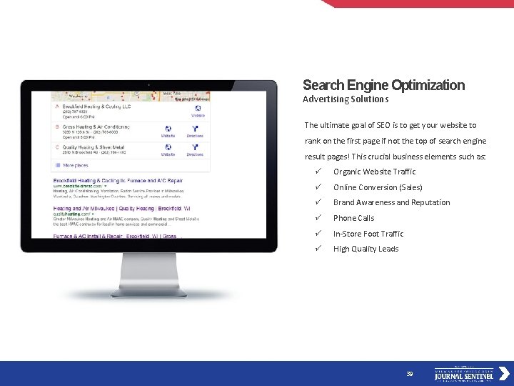 Search Engine Optimization Advertising Solutions The ultimate goal of SEO is to get your