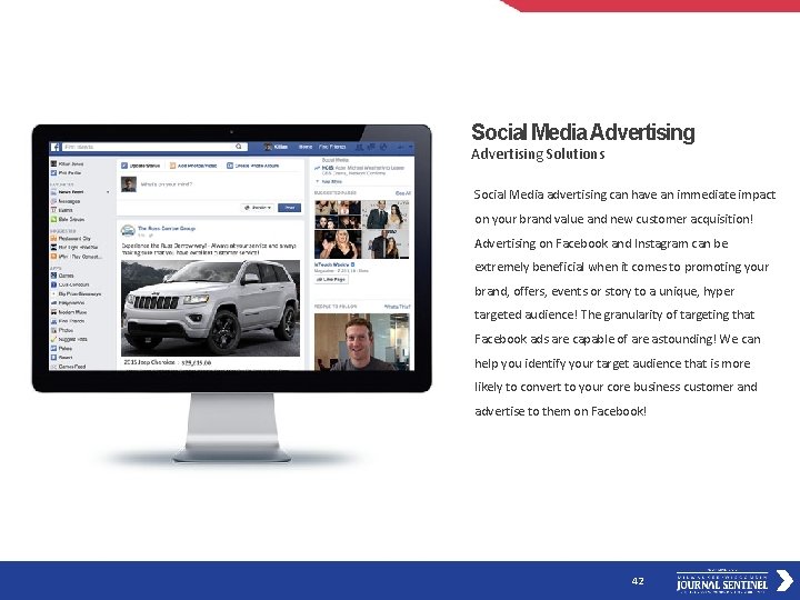 Social Media Advertising Solutions Social Media advertising can have an immediate impact on your