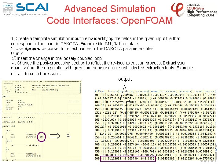 Advanced Simulation Code Interfaces: Open. FOAM 1. Create a template simulation input file by