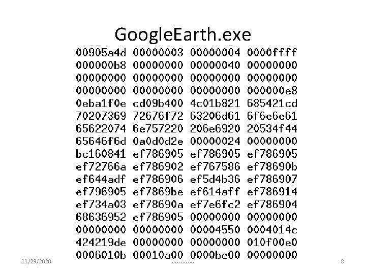 Google. Earth. exe 11/29/2020 CDA 3100 8 