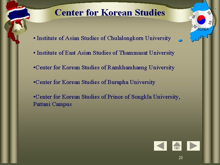 Center for Korean Studies • Institute of Asian Studies of Chulalongkorn University • Institute