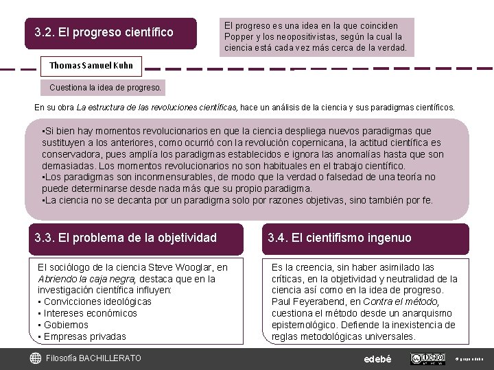 3. 2. El progreso científico El progreso es una idea en la que coinciden