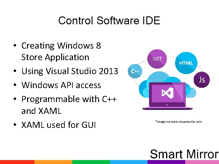 Control Software IDE • Creating Windows 8 Store Application • Using Visual Studio 2013