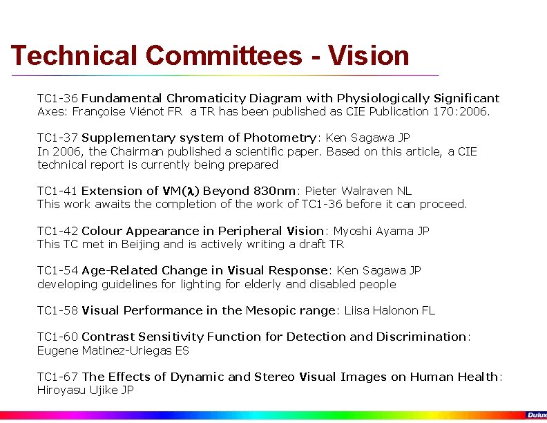 Technical Committees - Vision TC 1 -36 Fundamental Chromaticity Diagram with Physiologically Significant Axes: