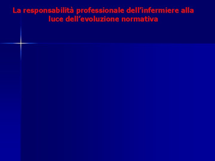La responsabilità professionale dell’infermiere alla luce dell’evoluzione normativa 