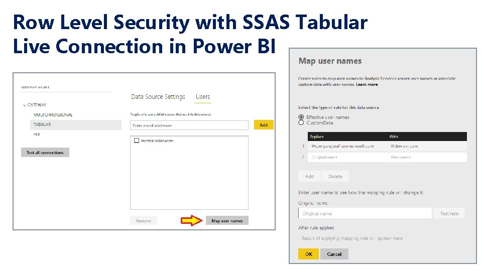Row Level Security with SSAS Tabular Live Connection in Power BI 
