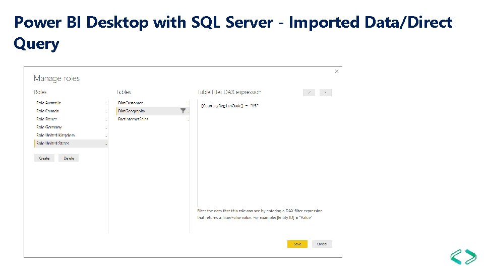 Power BI Desktop with SQL Server - Imported Data/Direct Query 
