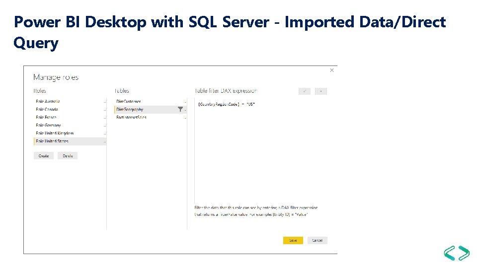 Power BI Desktop with SQL Server - Imported Data/Direct Query Power BI Desktop with SQL Server - Imported Data/Direct Query