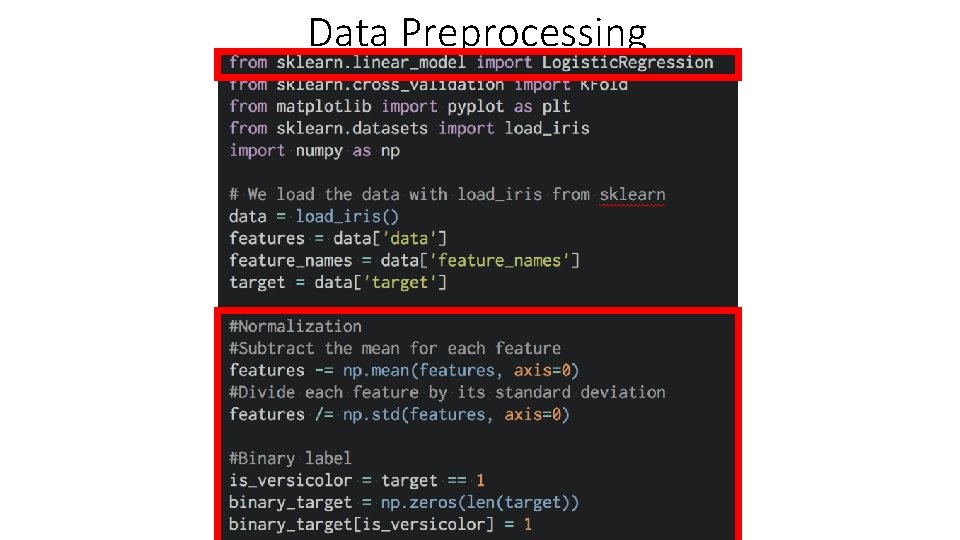 Data Preprocessing 