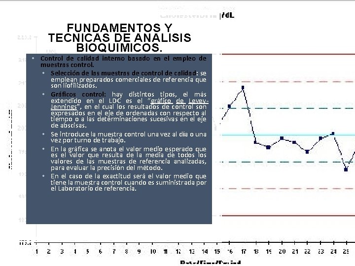 FUNDAMENTOS Y TECNICAS DE ANALISIS BIOQUIMICOS. • Control de calidad interno basado en el