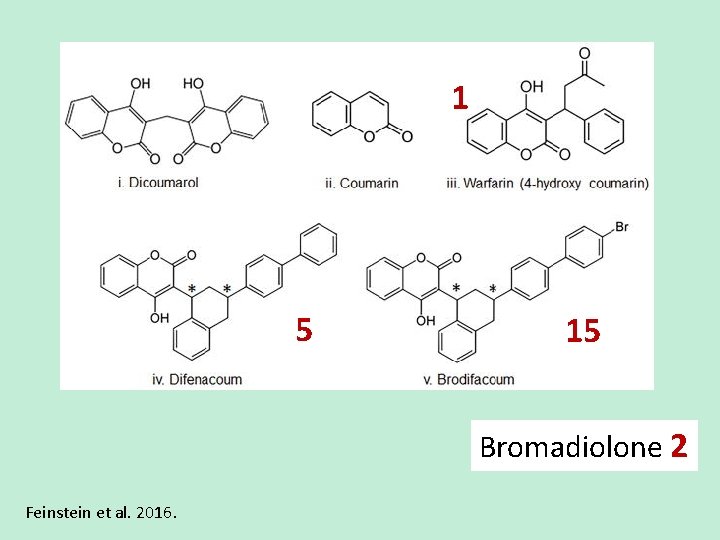 1 5 15 Bromadiolone 2 Feinstein et al. 2016. 