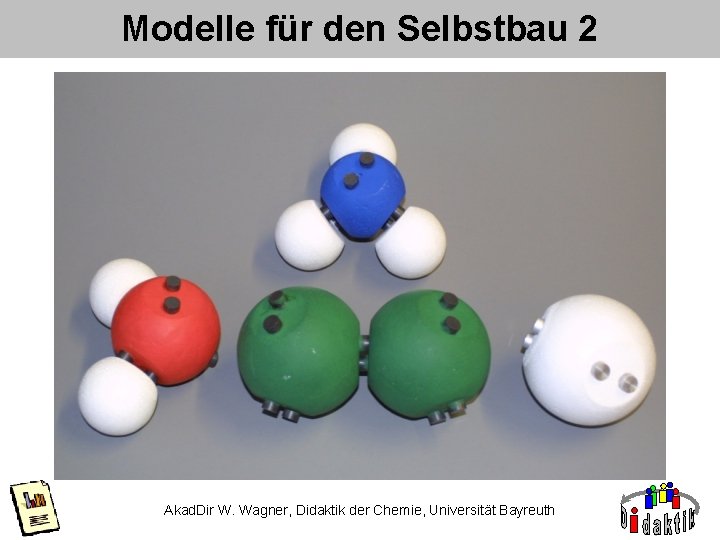 Modelle für den Selbstbau 2 Akad. Dir W. Wagner, Didaktik der Chemie, Universität Bayreuth