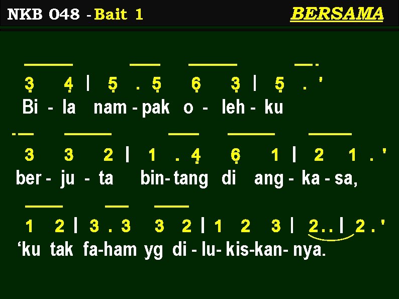 BERSAMA NKB 048 - Bait 1 3< 4< | 5< 6< 3< | 5<