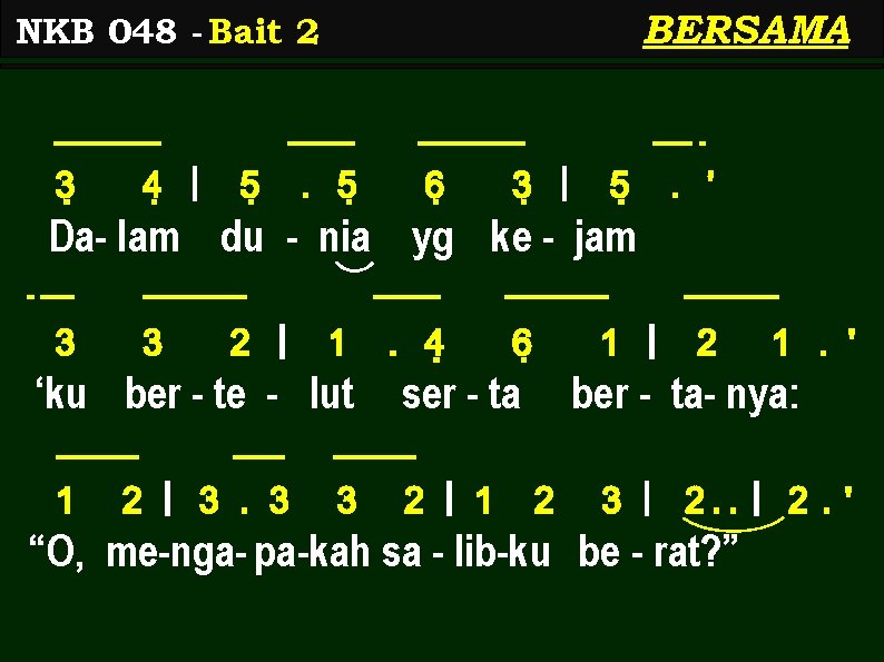 BERSAMA NKB 048 - Bait 2 3< 4< | 5< 6< 3< | 5<