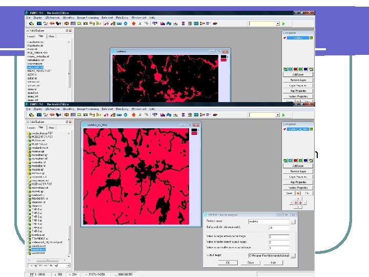 4. Spojenie vrstiev do jednej pomocou IMAGECALCULATOR (Modeling->Model Deployment Tools ->Image Calculator) použitím logického