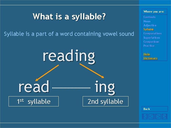 What is a syllable? Syllable is a part of a word containing vowel sound