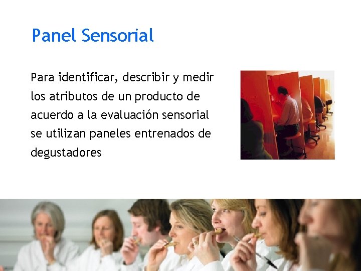 Panel Sensorial Para identificar, describir y medir los atributos de un producto de acuerdo