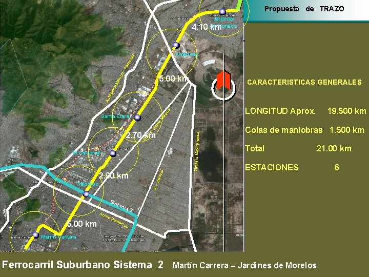 Propuesta de TRAZO Jardines de Morelos 4. 10 km o- Pa ch uc a