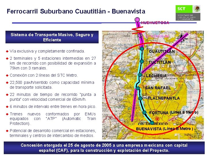 Ferrocarril Suburbano Cuautitlán - Buenavista HUEHUETOCA Sistema de Transporte Masivo, Seguro y Eficiente TEOLOYUCAN