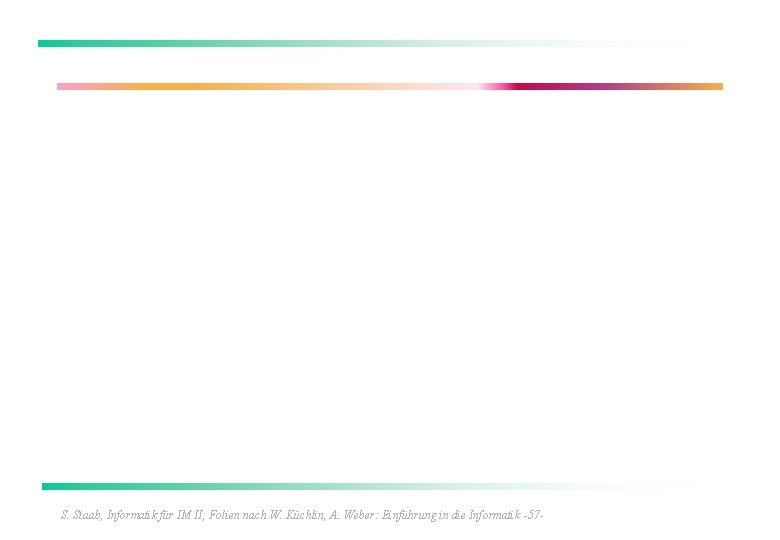 S. Staab, Informatik für IM II; Folien nach W. Küchlin, A. Weber: Einführung in
