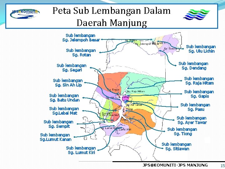 Peta Sub Lembangan Dalam Daerah Manjung Sub lembangan Sg. Jelempoh Besar Sub lembangan Sg.
