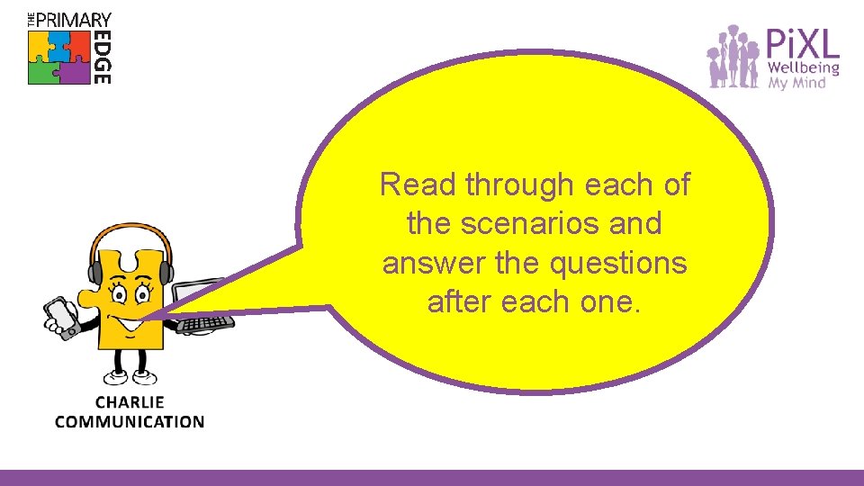 Read through each of the scenarios and answer the questions after each one. 