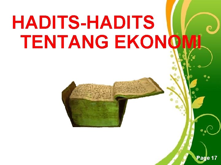 HADITS-HADITS TENTANG EKONOMI Free Powerpoint Templates Page 17 