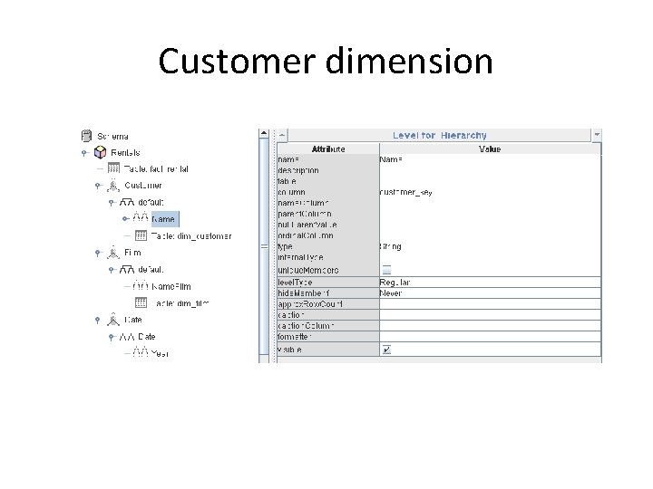 Customer dimension 