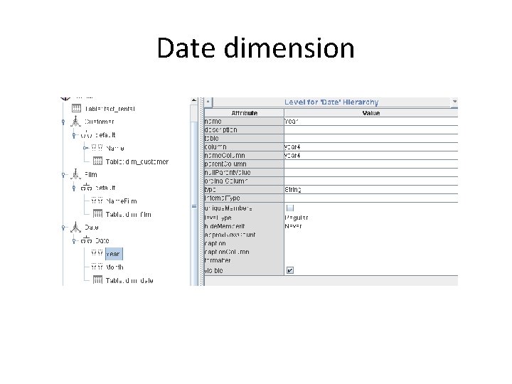 Date dimension 