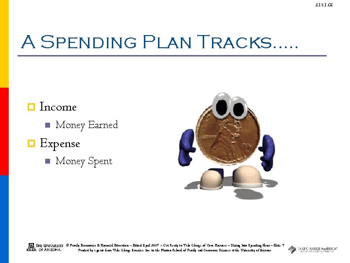 2. 15. 1. G 1 A Spending Plan Tracks…. . p Income n p