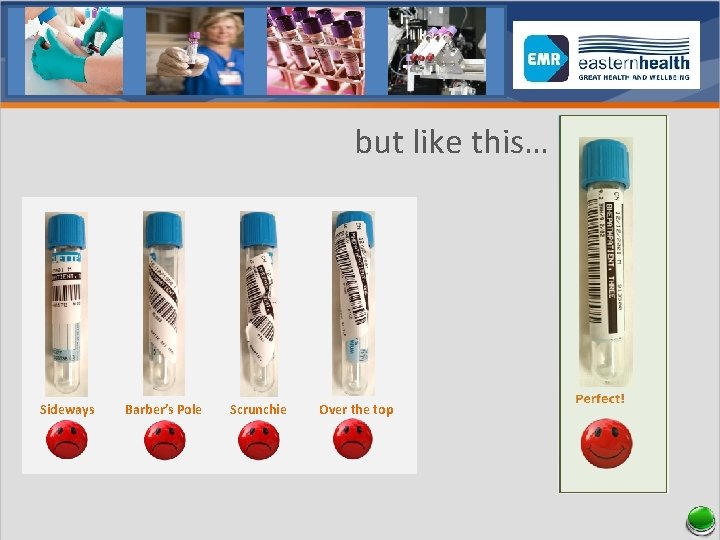 and not like this……. . but like this… Sideways Barber’s Pole Scrunchie Over the