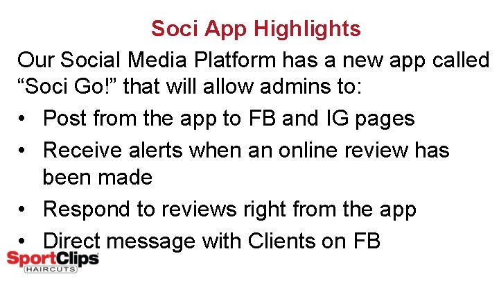 Soci App Highlights Our Social Media Platform has a new app called “Soci Go!”